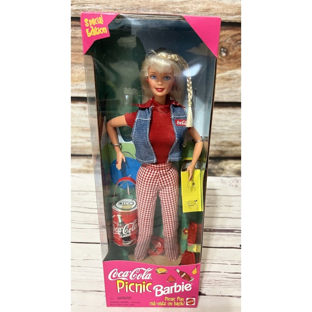 1997 Vintage Coca-Cola Picnic Barbie #19626 Special Edition NEW Mattel Doll